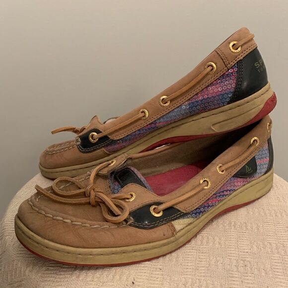 Sparkly Plaid Sperry Top-Sider Angelfish Boat Shoe - Picture 4 of 9